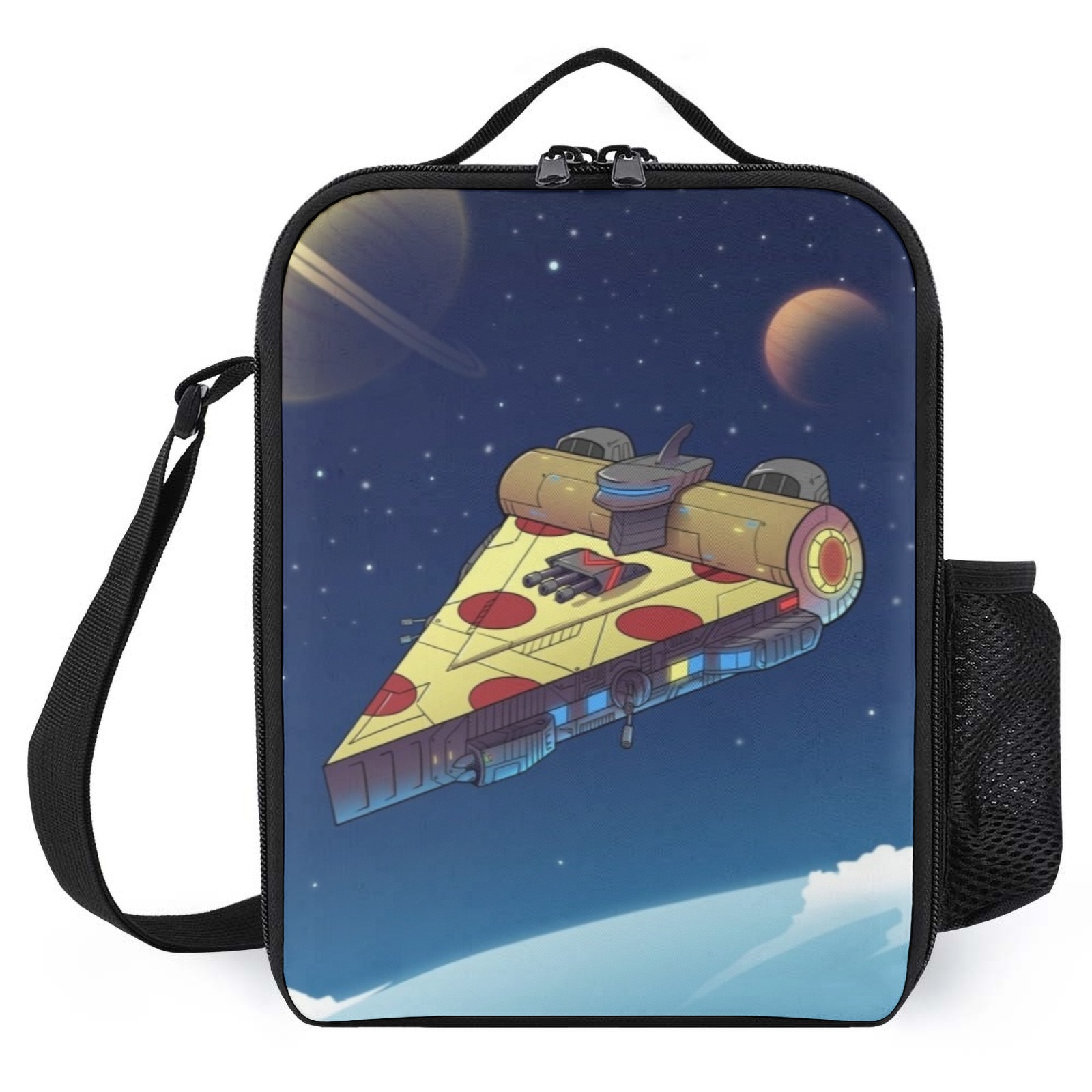 Pizza Ship Lunch Bags Printed Cold Bag Lunch Bag Cold Bag Lunch Bag Insulation Lunch Box Bag: Default Title