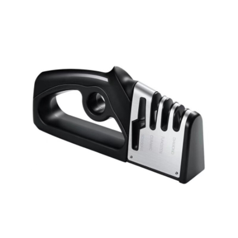 7 Inch Kitchen Knife Japanese Cook's Cleaver Stainless Steel Chef Butcher Chopping Meat Slicer Santoku Meat Cleaver Knives: knife sharpener B