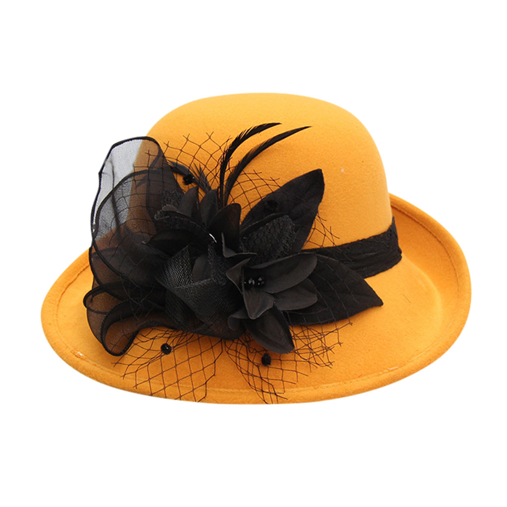 Boina de para mujer, estilo francés, gorro, gorra Vintage, de cálidos, sombrero jazz, sombrero verano, primavera, sombrero casual al aire libre: Amarillo