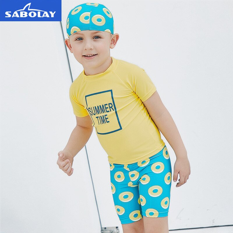 Kids Wetsuit 2-Piece Set - Boys Sun Protection Swimwear UPF 50+ - Nylon Neoprene
