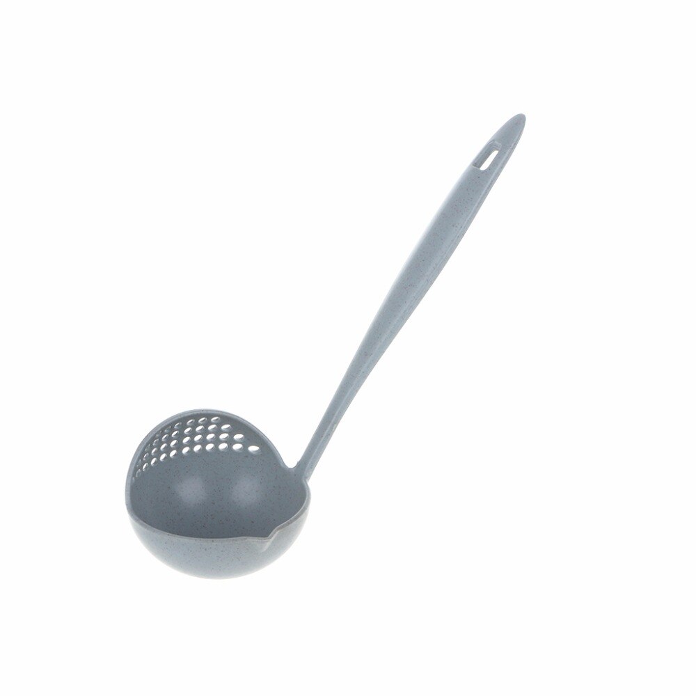 2-in-1 soeplepel met lange steel en zeef - duurzaam plastic