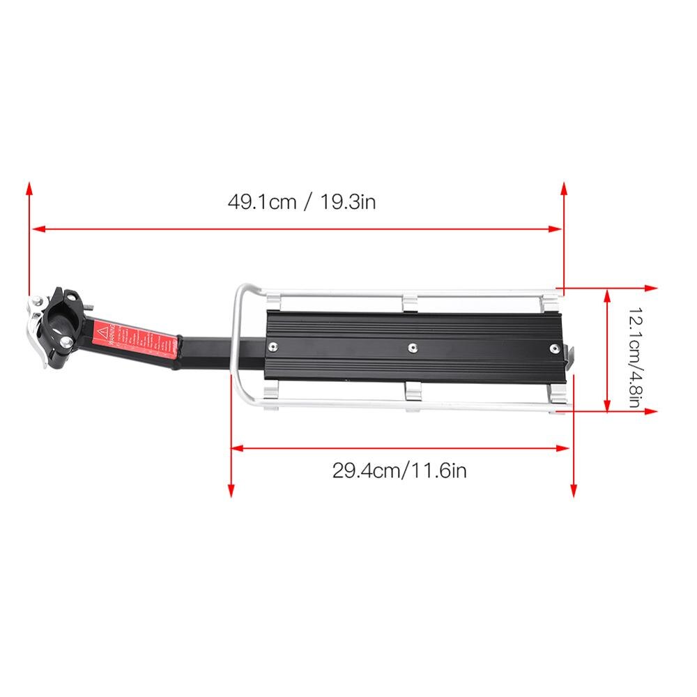 Fiets Rack Fiets Achter Plank Fietsen Bagage Bagagedrager Kofferbak Racefiets MTB Cargo Ondersteuning met Licht Reflecterende Plaat
