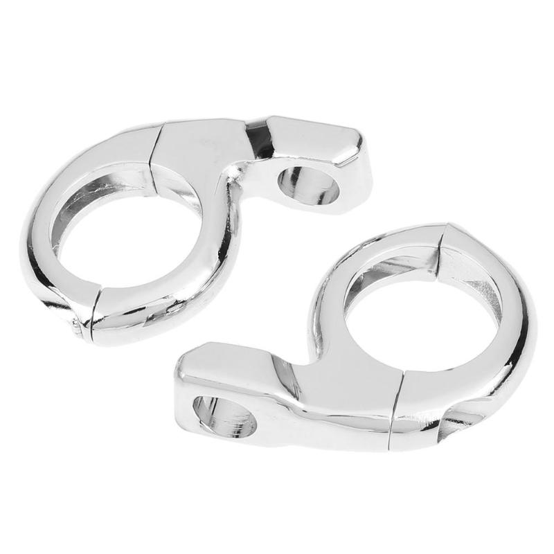 2 unids/lote 10mm/8mm moto de la motocicleta del manillar del espejo señal adaptador abrazaderas cromado para ATV suciedad bicicleta accesorios