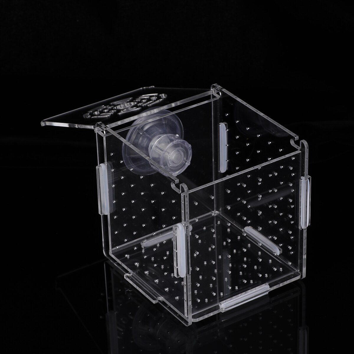 Transparent Fish Tank Breeding Isolation Box Aquarium Incubator Hatching Boxes Multifunctional Acrylic Fish Tank Holder(Suction