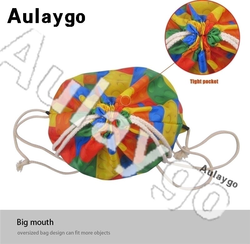 Aulaygo unicorn ryggsäck för barn reselinje unicorn färg bokstavstryck kawaii dragsko väskor axel barn skolväska