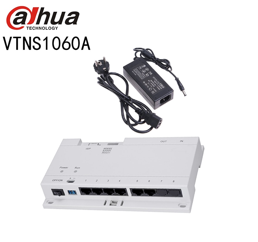 Dahua VTNS1060A Video intercomunicador POE interruptor para sistema IP conectar max 6 monitores de interior con el cable Cat 5e para vto2000a