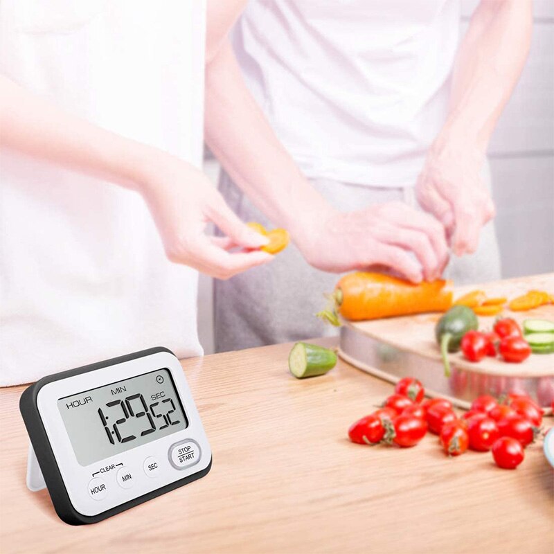 Keuken Timer 2 Pack Digitale Luid Wekker Grote Lcd Sn Stille Multifunctionele Voor Leraren Kids