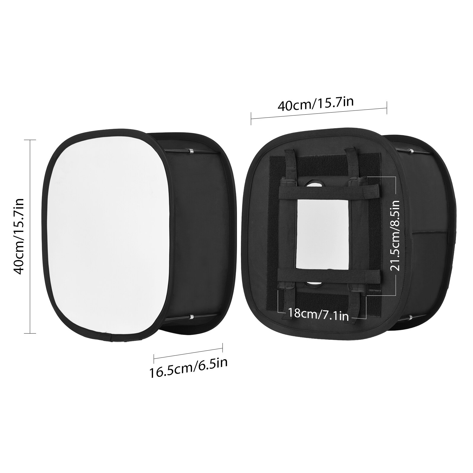 40x40cm Collapsible Softbox Diffuser for 660 LED Light Panels 21.5x18cm Opening with Fixing Strap for Studio Photography
