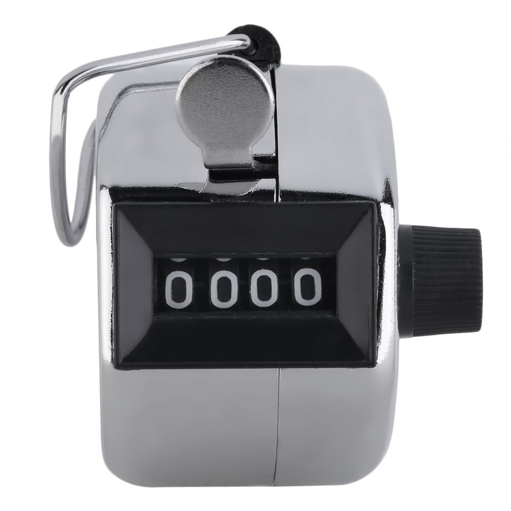 Digital Chrome Hand Tally Clicker/Counter 4 Digit Number Clicker Golf Digital Chrome Hand Tally Clicker/Counter