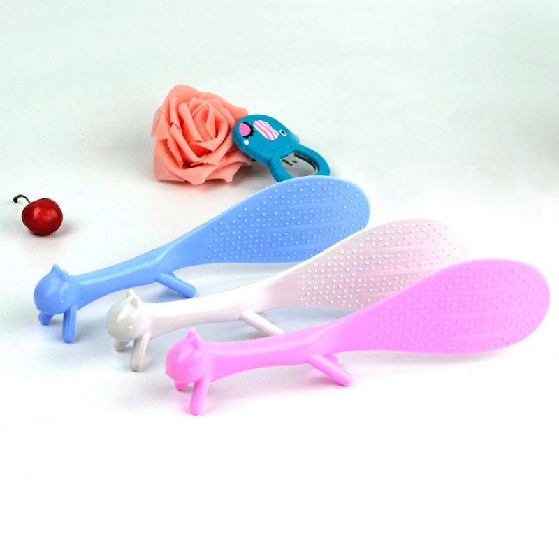 Dejlig tegneserie egern form stående risske non-stick ingen ridse riskoger scoop køkken tilbehør værktøj tilfældig farve