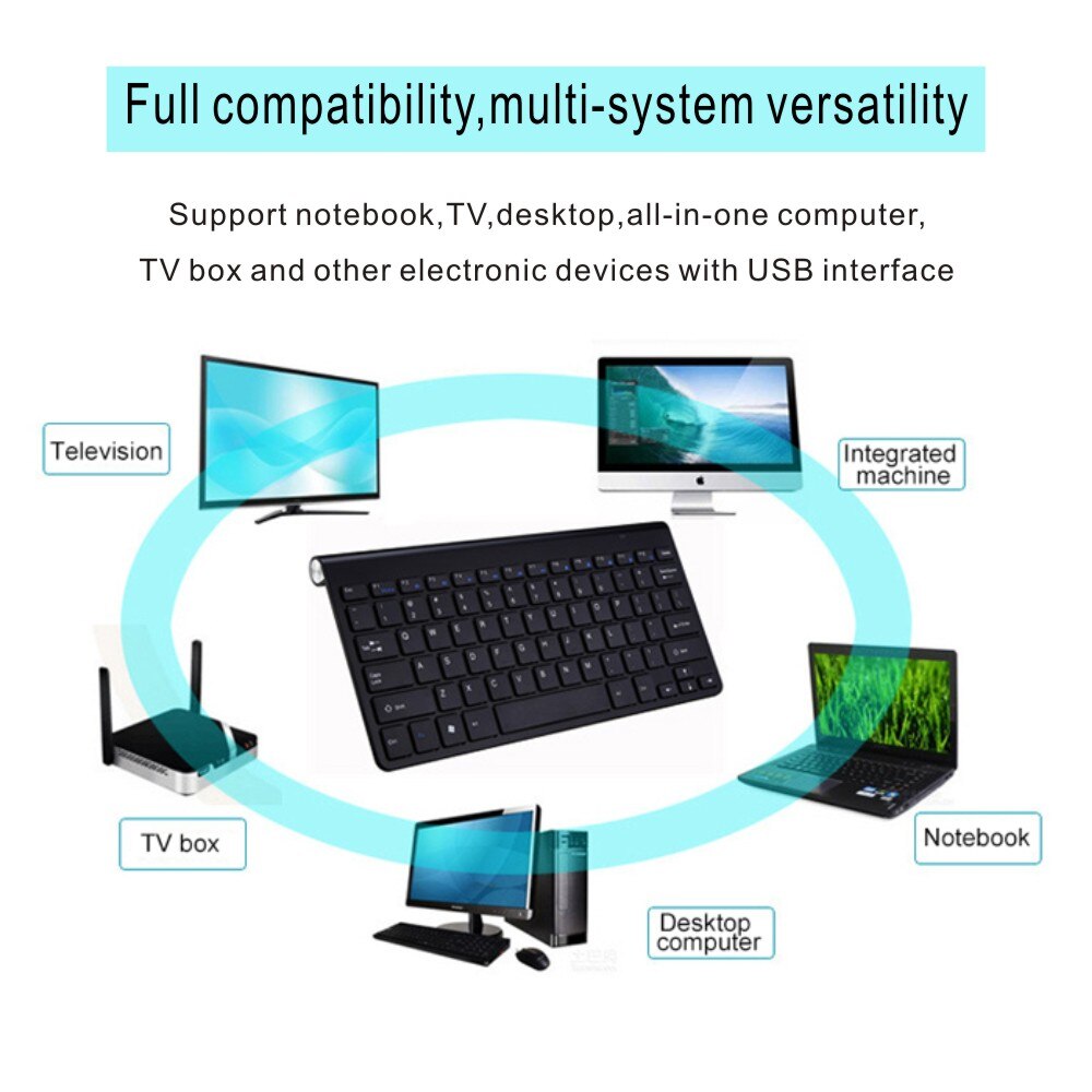 HXB Keyboard Mouse Wireless Keyboard and Mouse Combo MINI Ultra Slim Ergonomic Mouse Keyboard For Macbook Laptop PC Notebook MI