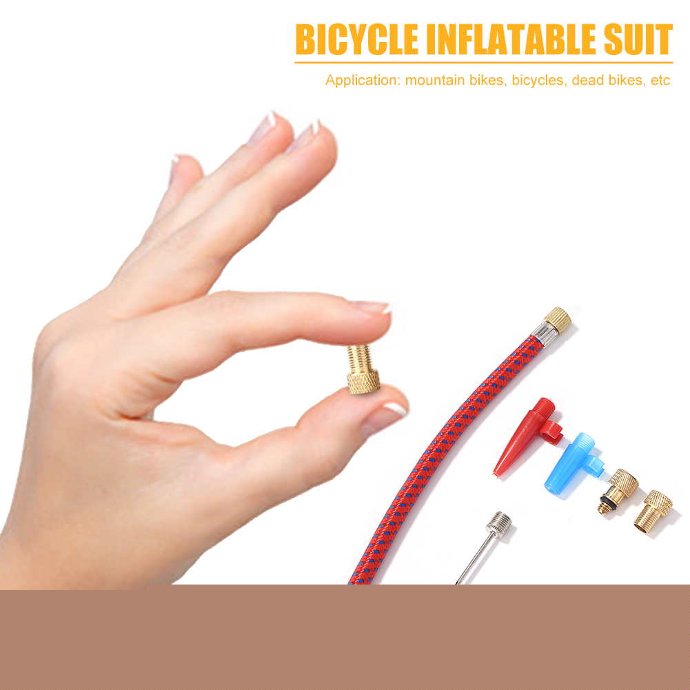 6 Pcs Bike MTB Wheel Inflatable Hose Needle Adapter Basketball Valve Connector Pump Bicycle Tool Aguja manguera inflable rueda