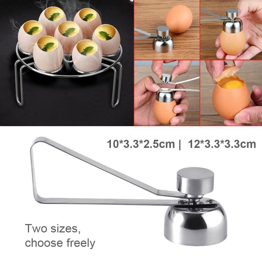 Creatived Portable Stainless Steel Egg Scissors Boiled Raws Egg Topper Shell Opener Cutter Cracker Separator Kitchen Utensil Too