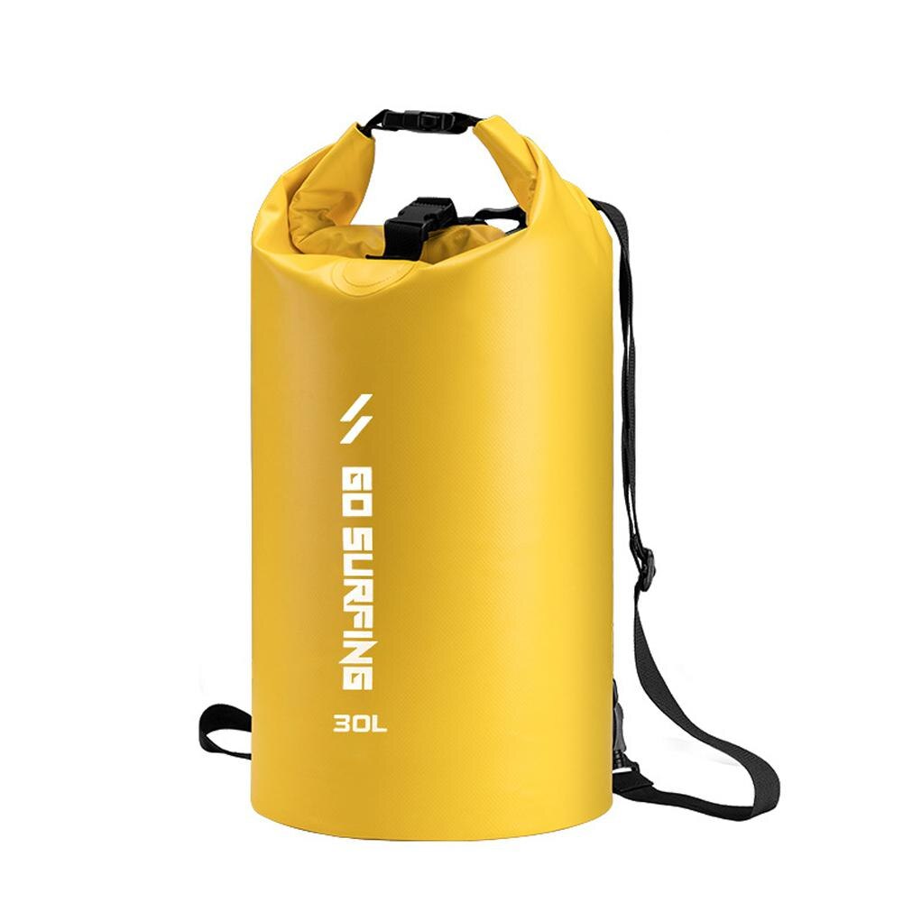 Himiss flod vandreture tasker sport dykning spand taske skulder drivtaske udendørs pvc vandtæt svømning flydende taske: Gul