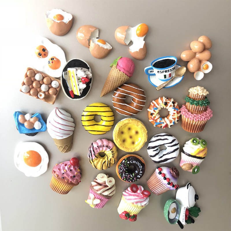 1 Stuks Leuke Zoete Donut Koelkastmagneet Souvenirs Simulatie Voedsel Donut Voor Kids Magneet Bericht Houder Decoratie