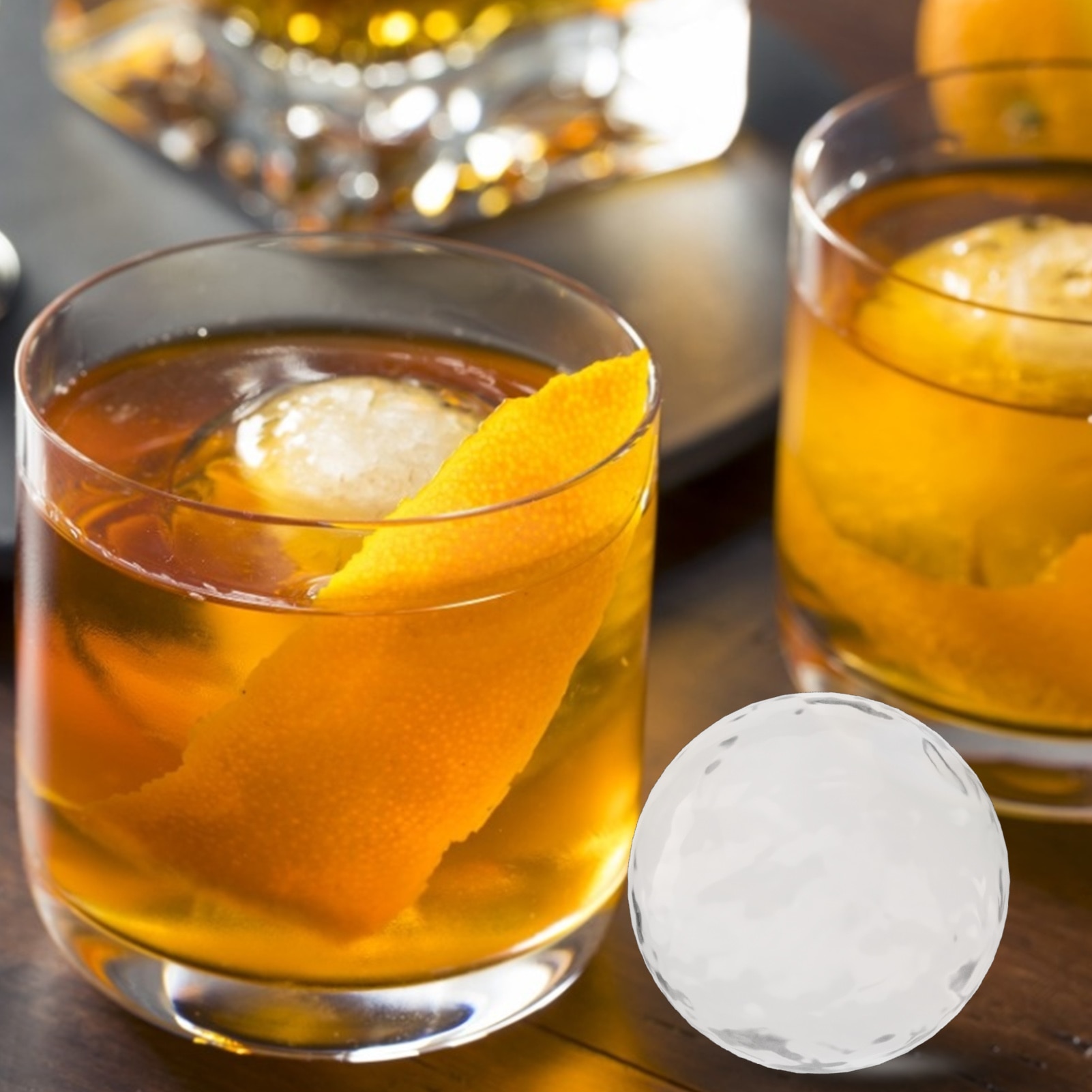 Large Sphere Ice Ball Maker Silicone Ice Mold 4 Cell Sphere Ice Ball Mold Tray Whiskey Cocktail Party Bar Accessories