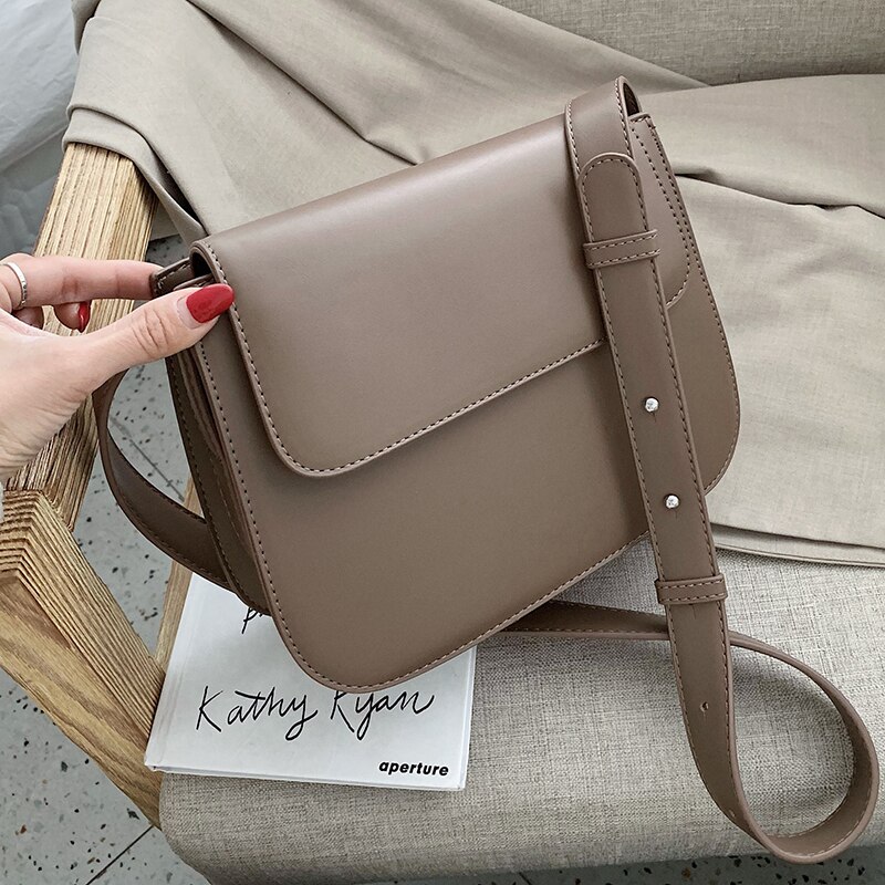 Moyen femmes sac bonne en cuir PU sacs à bandoulière pour les femmes minimaliste femme luxe sac à bandoulière Bolsa Feminina