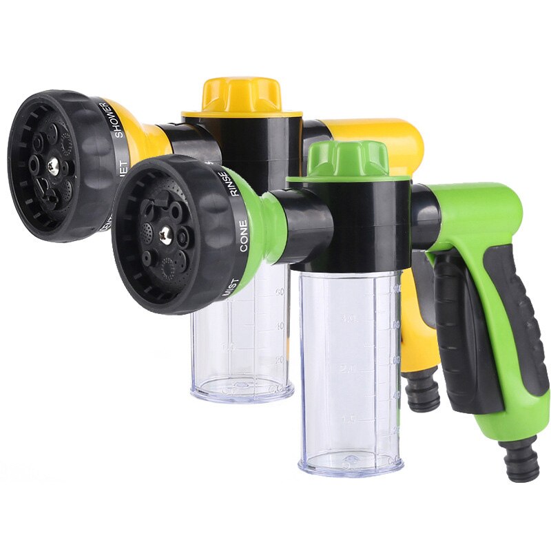 Draagbare Auto Schuim Waterpistool Hoge Druk 8 Spray Patronen Jet Auto Wasmachine Spuit Schoonmaken Tool Multifunctionele Foam Nozzle