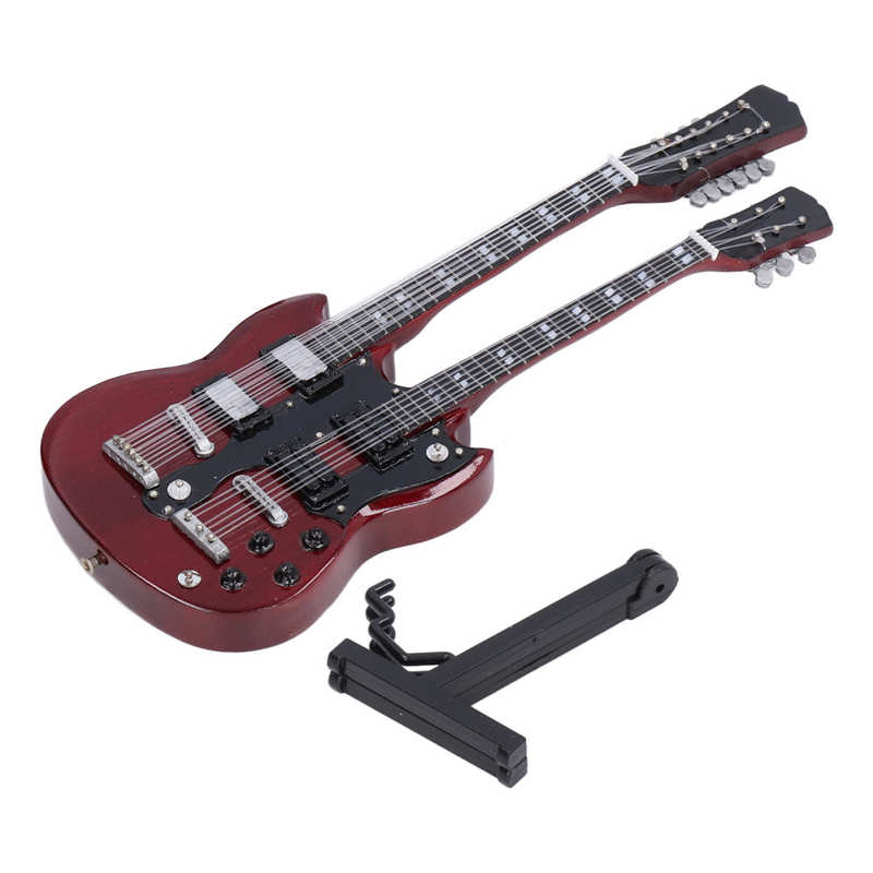 Miniatur Gitarre Geburtstag Simulierte Gitarre Modell Holz für Musik Höhle Unterricht für Heimat Sekretariat