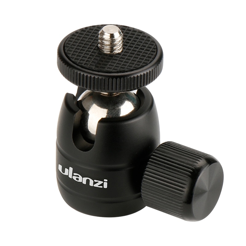 Ulanzi U-30 CNC Metalen Mini Statief Ball Head Balhoofd met 1/4 "draad, statief hoofd voor iPhone X Smartphone/lichtgewicht Camera 'S