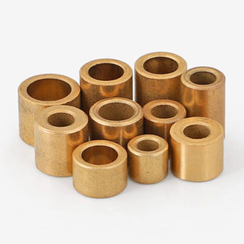 10pcs M3 M4 M5 ID Brass Copper sets Oily Bearing sleeve Powder metallurgy Bushing Shaft sleeves OD 6/8/9mm high 4/5/6-10mm