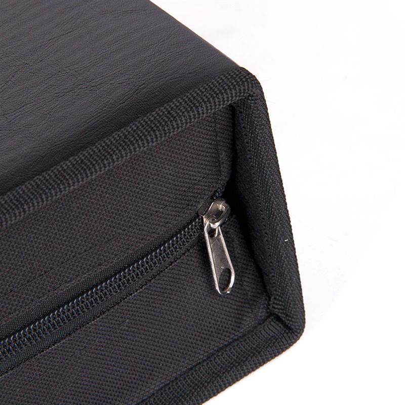 Cd förvaringsväska cd skyddsväska dvd skyddsväska förvaringsväska svart  (128 st kapacitet)