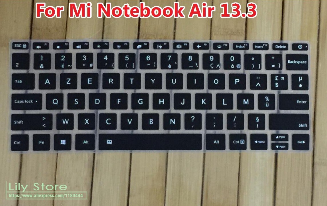 Clavier français azerty Silicone clavier couverture peau protecteur pour Xiao mi ordinateur portable Pro 15 15.6 Air 13 13.3 12 12.5 Franch: Mi notebook Air 13.3