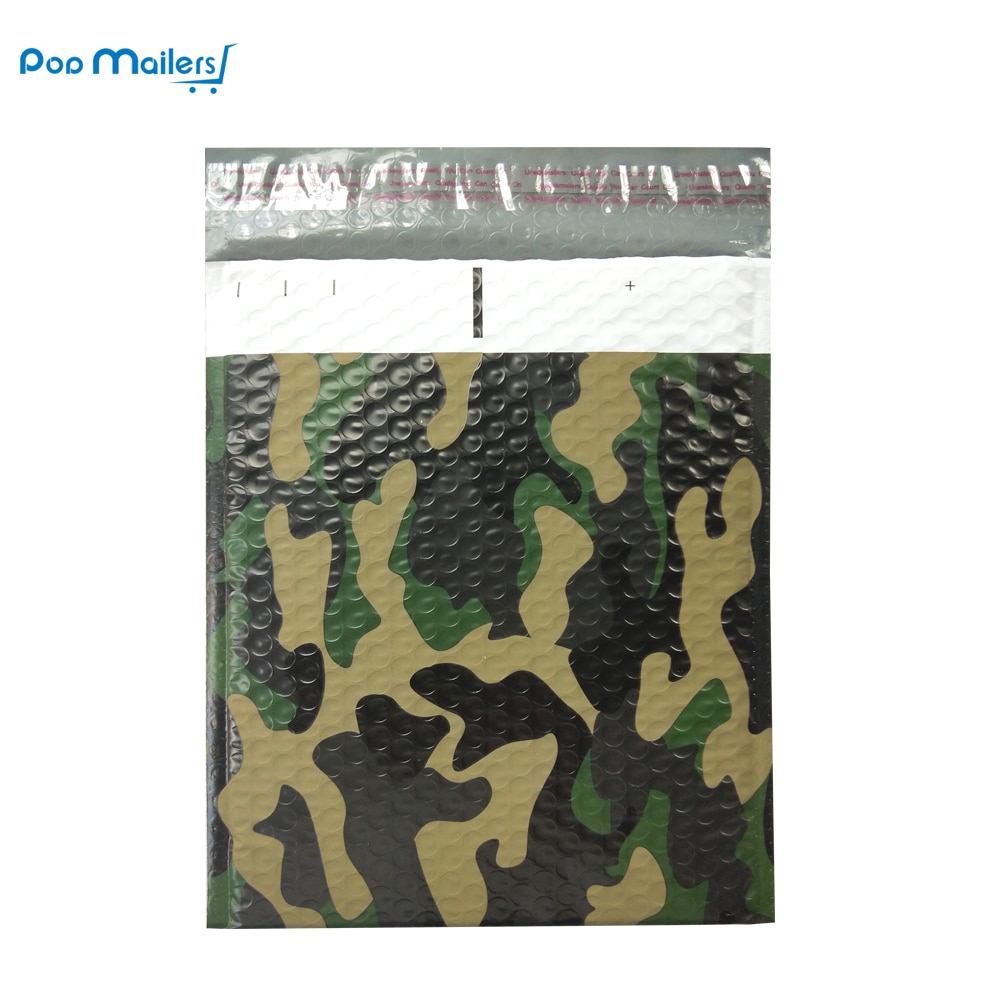 10pcs 8.5x11inch 235x280mm Camouflage kleur Plastic bubble mailer, blend kleur poly bubble envelop wrap bag