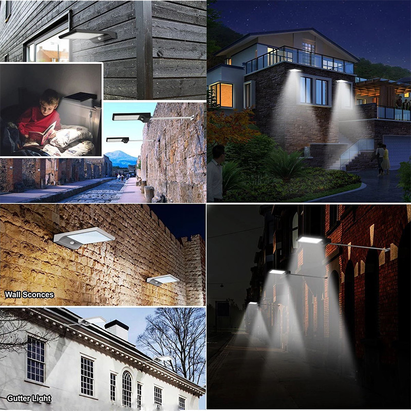 Solar Lamp 118 Led Pir Motion Sensor Lamp Buiten IP65 Waterdichte Solar Tuinverlichting Emergency Beveiliging Licht Zonne Wandlamp