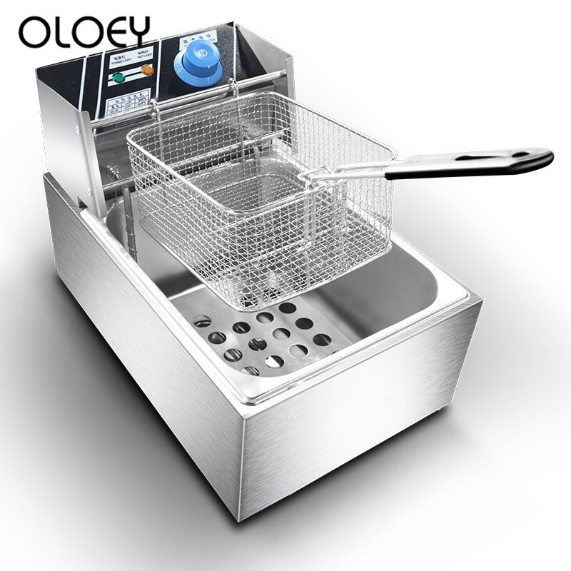 2000w Commercial Electric Deep Fryer Fryer Smoke Free Electric Deep Fryer Thick Stainless Steel Fryer: CN