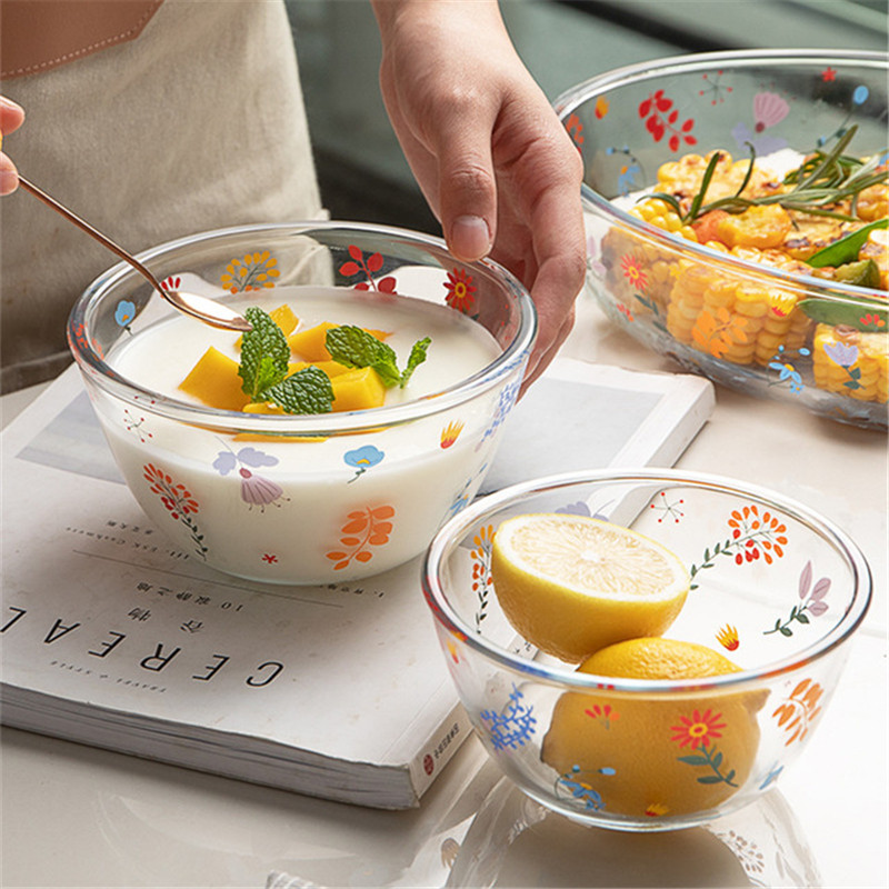 European Glass Transparent Fish Vegetable Plate Soup Salad Dessert Bowl Microwave Oven Non Stick Oval Baking Pan Tableware