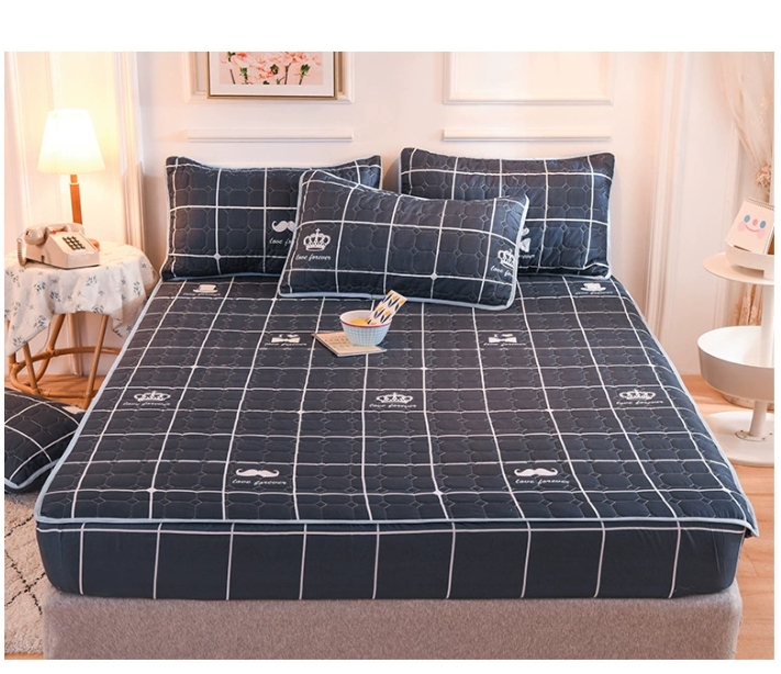 red Bedsheet single piece cotton cartoon cotton bed sheet anti slip printed cartoon bedsheet