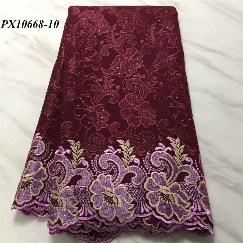 The latest good soft touch Yellow color voile cotton fabric 5 yards women evening dress lace: 10