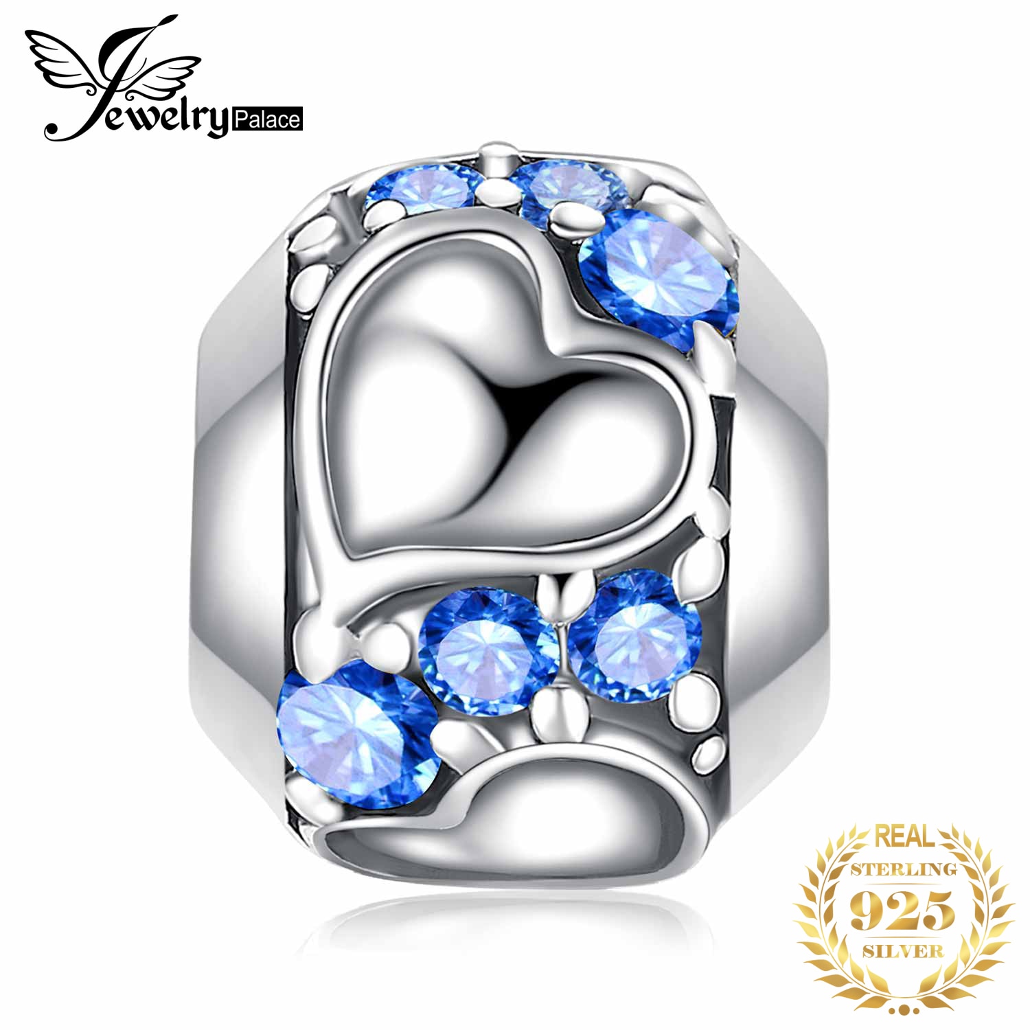 JewelryPalace Heart Love 925 Sterling Silver Bead Charms Silver 925 Original For Bracelet Silver 925 original For Jewelry Making