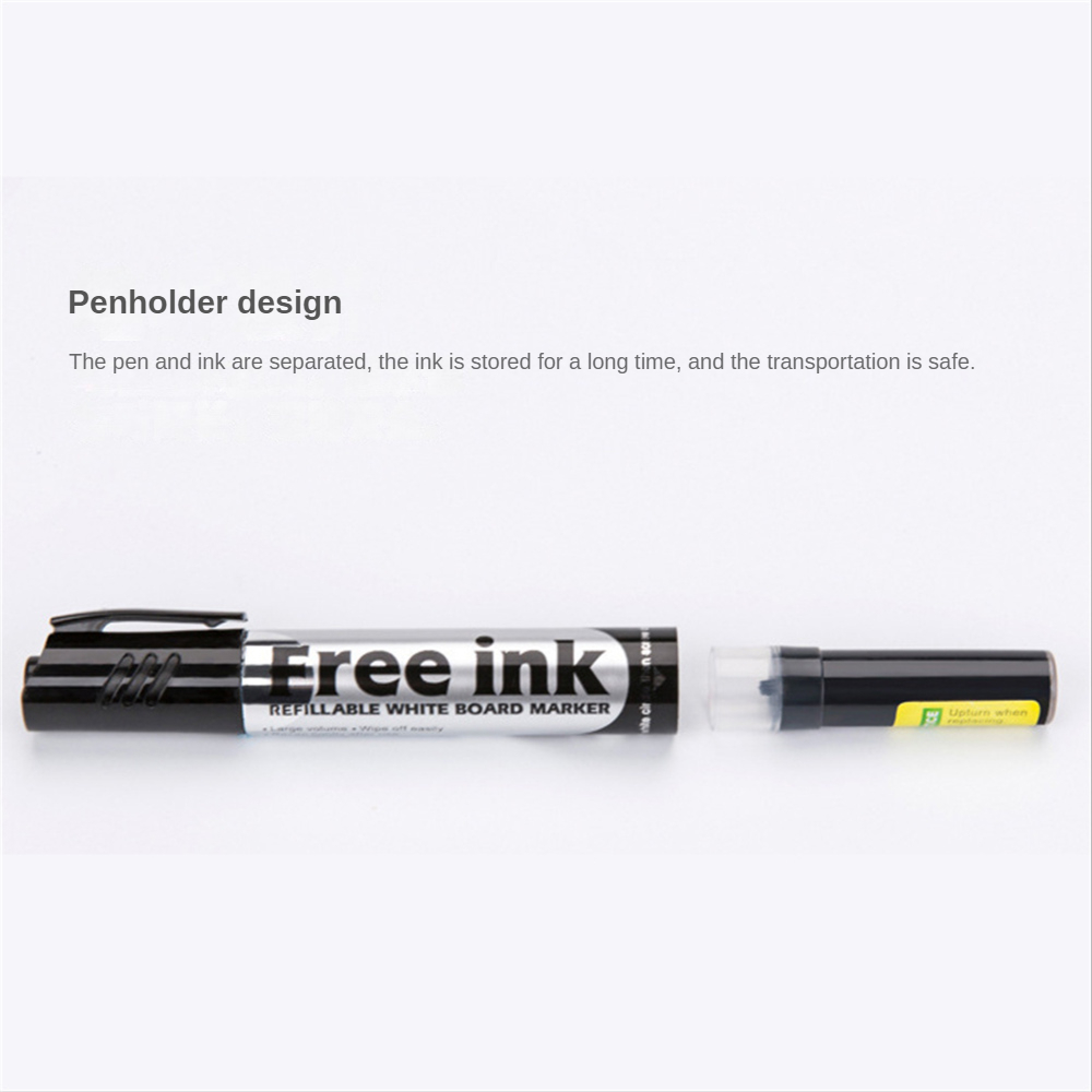 10 Stück löschbares Whiteboard-Marker-einstellen, Stift, trocken abwischbares Schild, 24 Stück Tinte, nachfüllbar, Büro, Schulbedarf, Studentengeschenk