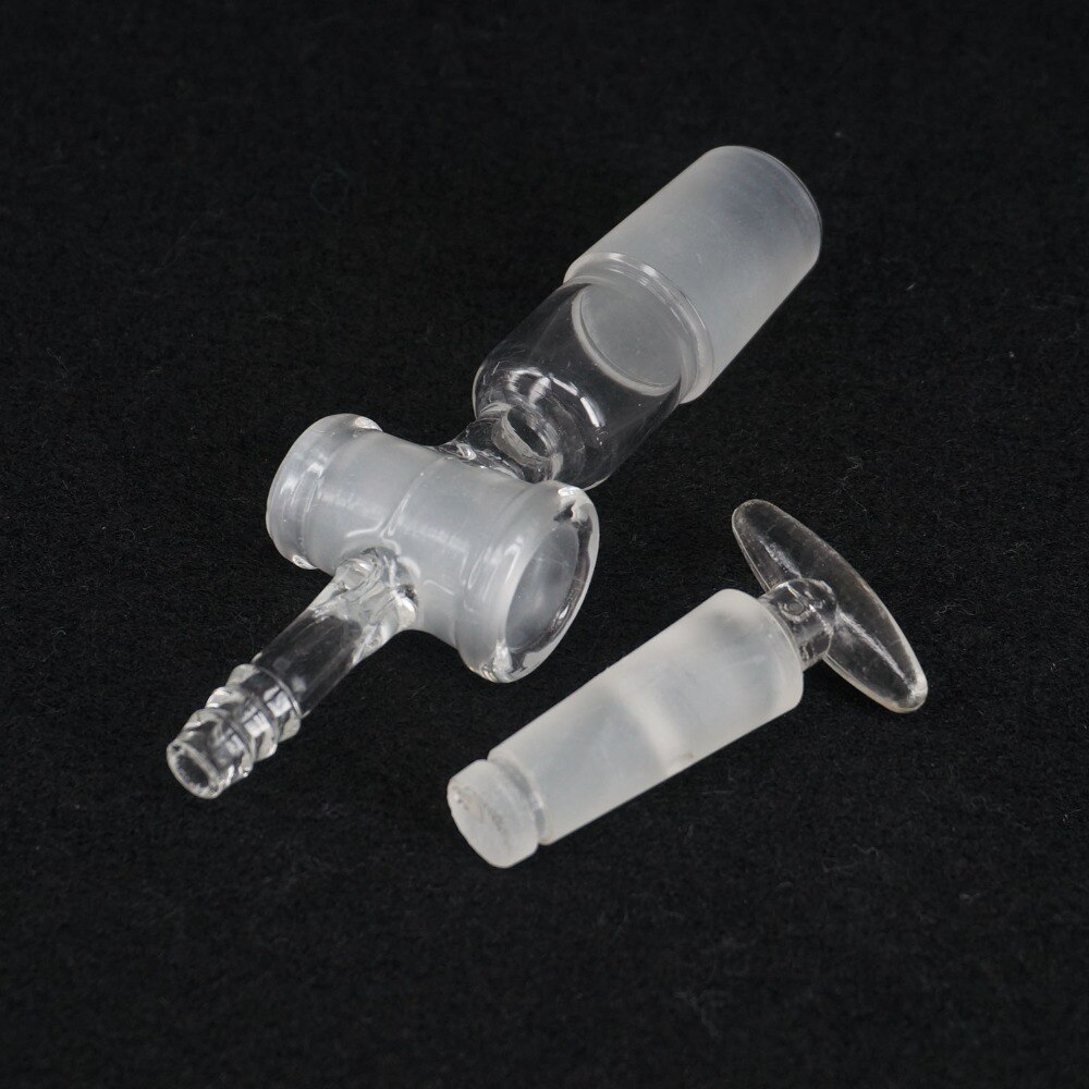 24/29 Joint Lab Glass Straight Adapter With Glass Stopcock 125mm Length Ware