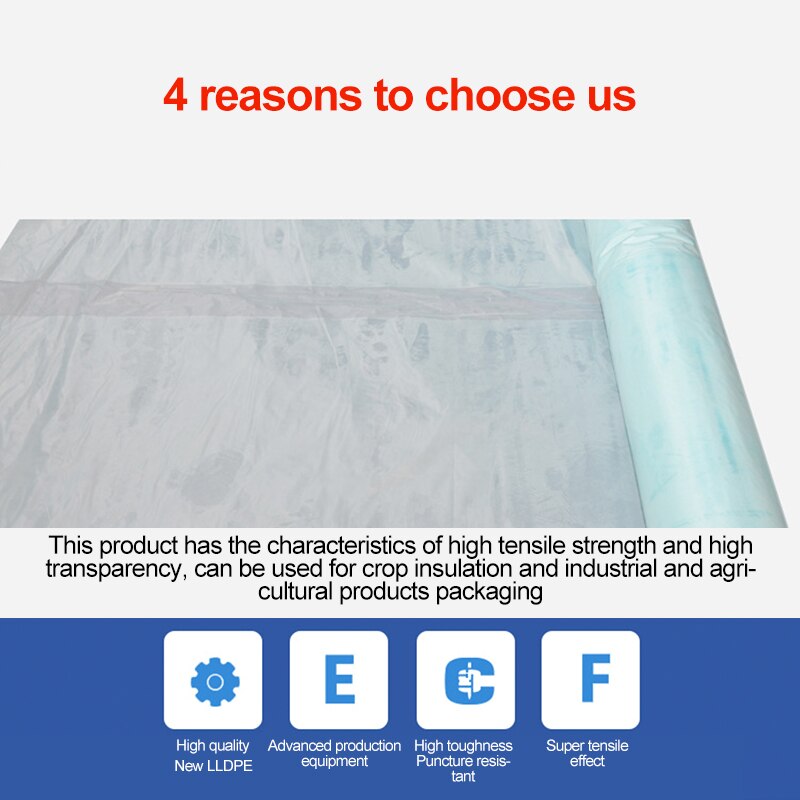 4*5m Greenhouse Clear Plastic Sheeting Film Cover Outdoor Garden Plant Greenhouse Grow Film Garden Accessories