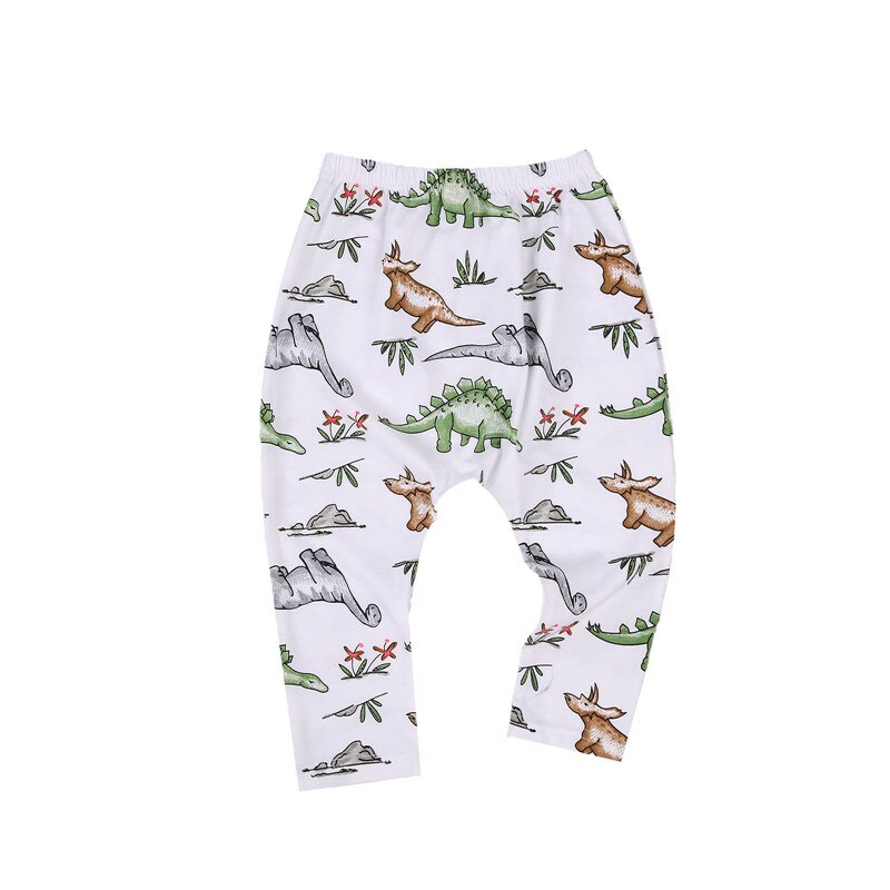 Brand Dieren Kids Joggingbroek Voor Jongens Meisjes 0-3T Mode Sport Lange Broek Baby Dinosaurussen Gedrukt katoenen Broek: D / 3T