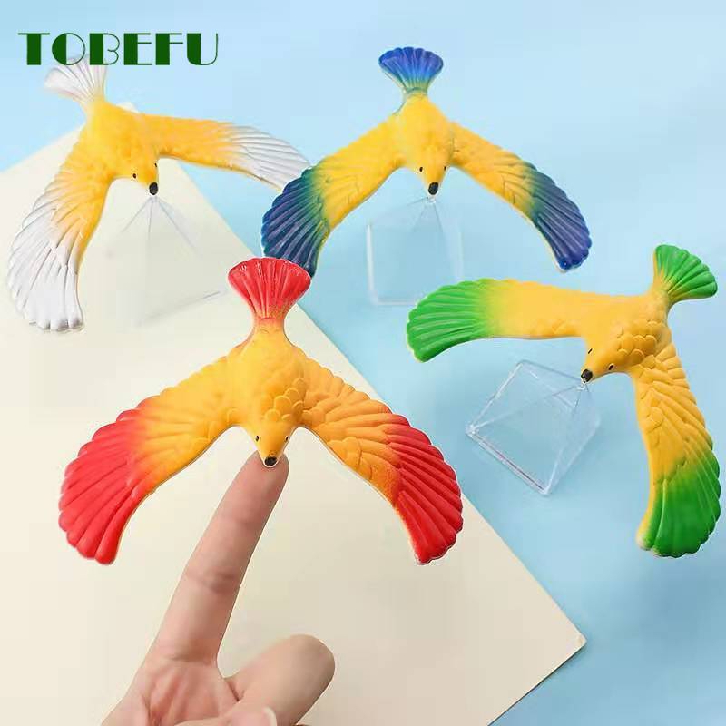 TOBEFU Amazing Funny Balancing Eagle With Pyramid Stand Magic Bird Desk Kids Toy Fun Learn Toys Novelty Toys