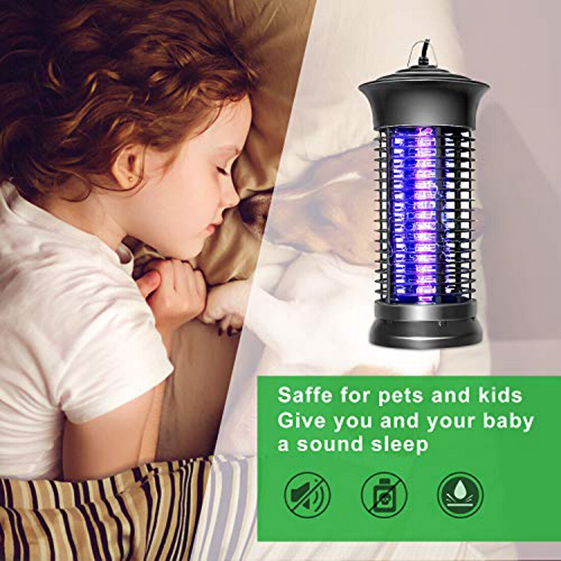 Elektrisk uv mygglampe sikker stum uten stråling uv anti-mygglys egnet til kontor sovesal soverom stue hotell