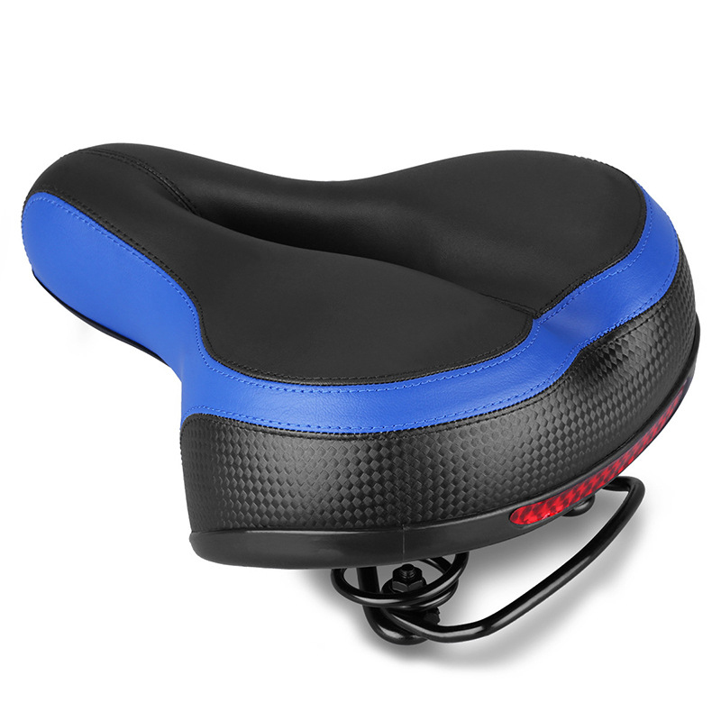 double printemps vélo large grand Bum doux confort supplémentaire épaissir selle vélo vélo siège-Pad: blue