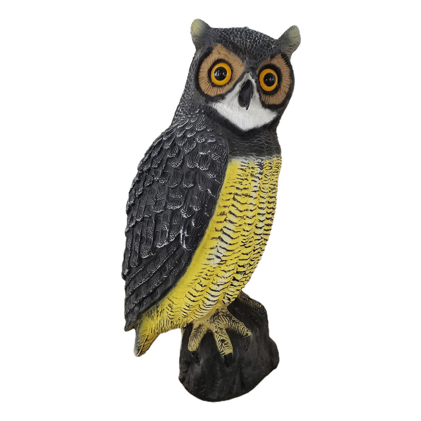 Large Plastic Owl Statue Bird Deterrent Decoy Scarecrow for Garden Farm