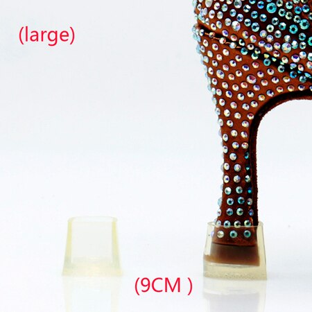 Latin dansschoenen ballroom dans Hak Stoppers Antislip Silicone Hoge Heeler protector voor 7.5 cm/9 cm/10 cm/8.5 cm: heel 9cm