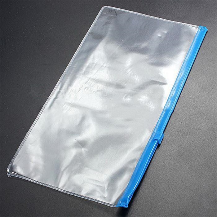 A6 Paper File Folder Book Pencil Pen Bag Plastic Clear Portable Desktop Document Paper Organizer Storage Bag School Stationery