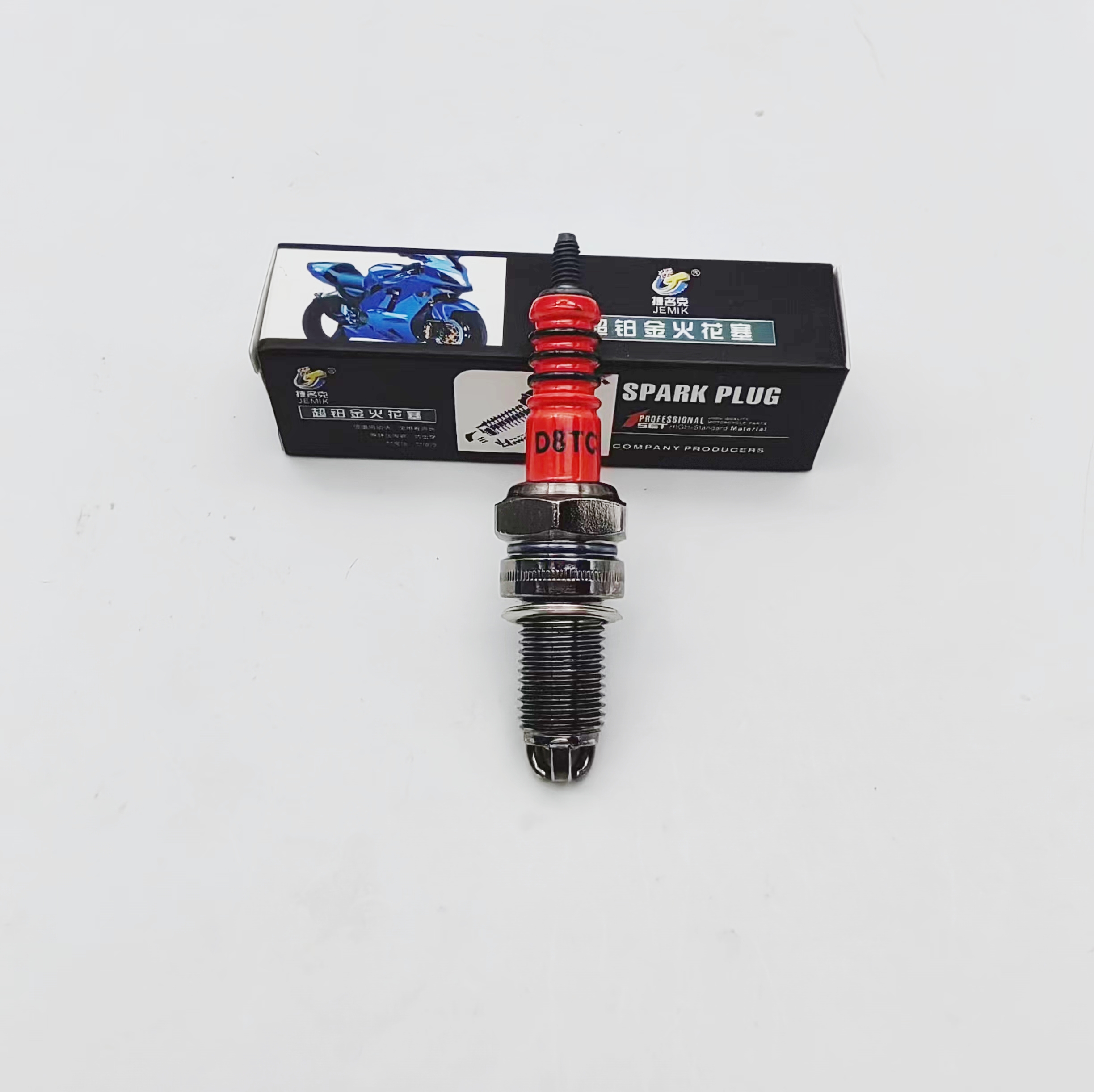 Universal- Rennen 3-Elektroden-Motorrad-Zündkerze A7TC CR8E D8TC für 50 cc 110 cc 125 cc 150 cc ATV Roller: Dunkelgrau