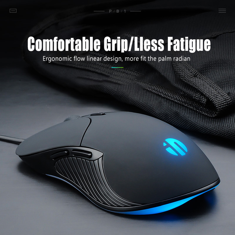 Infinic  pb1p hemmaspel mus trådbunden kontor mute mus sju färg lysande esports mus makro definition