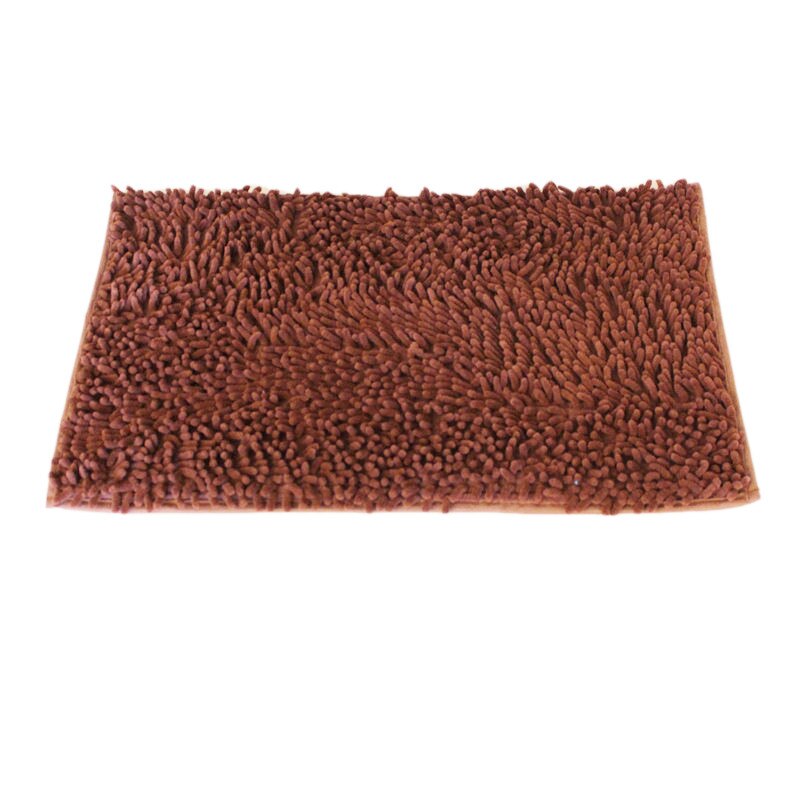 Large Size Thicken Chenille Bath Mat bedroom kitchen Rug Carpet For Living Room Floor Anti-slip Door Absorbent Pad Mat: light coffee