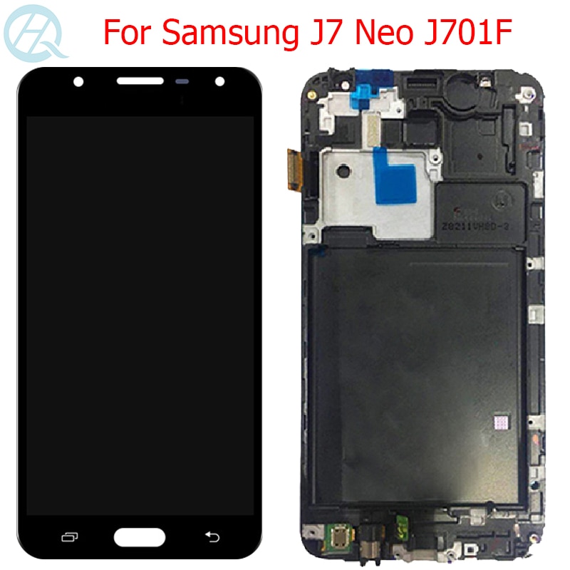 Original J701F LCD For Samsung Galaxy J7 Neo Display With Frame Super AMOLED 5.5"SM-J701F J701M LCD Touch Screen Panel Assembly