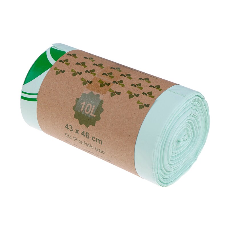 1roll Kitchen Environmentally Biodegradable Garbage Bags Garbage Bags Compostable Degradable Garbage Bags 50pcs/1roll: L