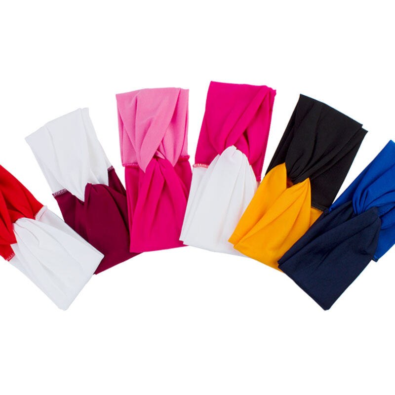 Geebro-turbante elástico de retales para mujer, diademas giratorias, cintas elásticas para el pelo, diadema de para Yoga, cinta para la cabeza para Spa para niña